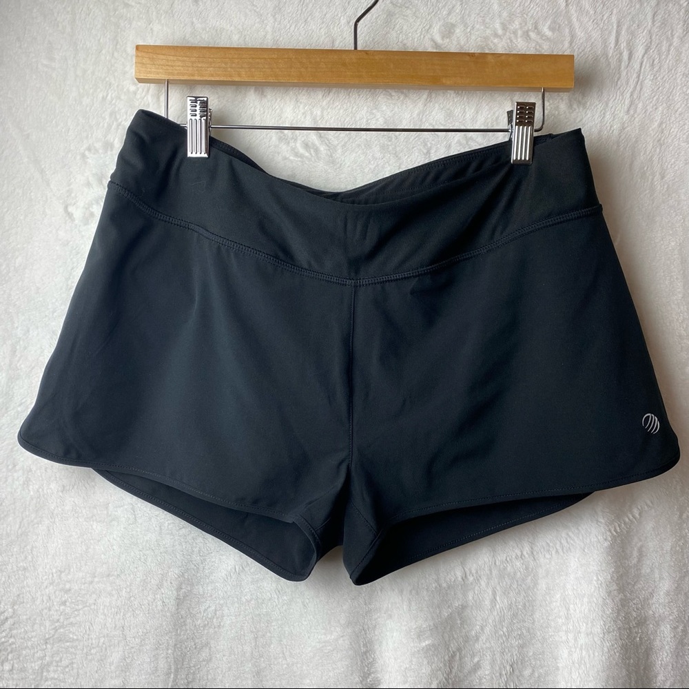 MPG Sport Training Running athletic shorts zippered pocket w/ built in  brief